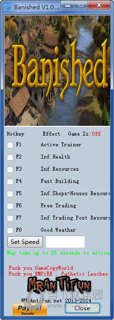 放逐之城九项修改器