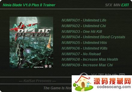 忍者之刃八项修改器