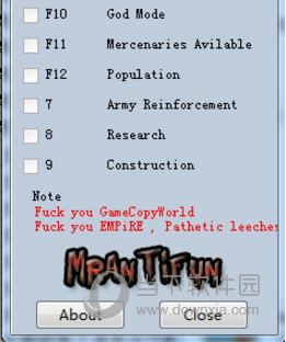 汉之殇全面战争十二项修改器