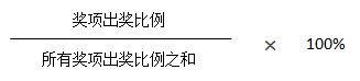 奖项的实际出奖概率的计算公式